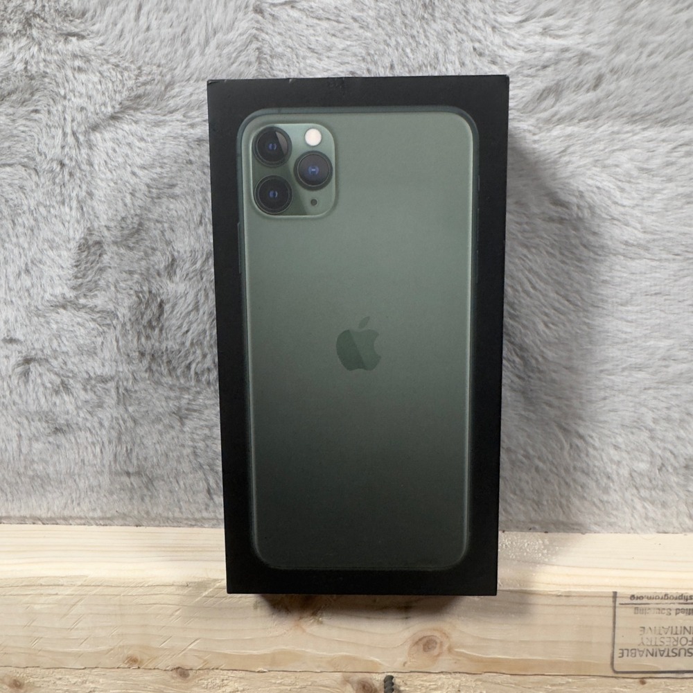 Apple iPhone 11 Pro Max 64GB Midnight‎ Green Empty Retail Box MWG52LL/A Stickers